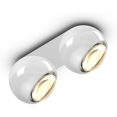 Occhio - io giro doppio volt C Plafondlamp - wit glanzend