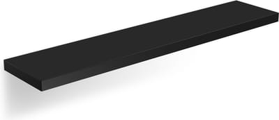 Casaria Wandplank Zwevend - 70 x 23 x 3,8 cm 15kg belast - Mat Zwart