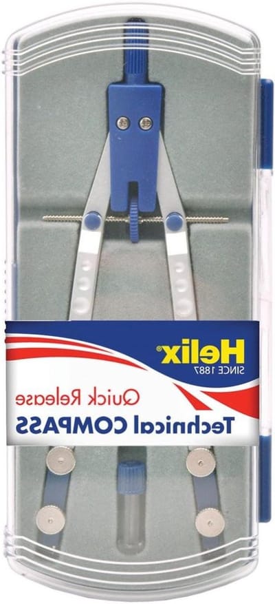 Precisie Passer - Tekencirkel Geometrie - Tekenen Cirkels - Snelle Verstelknop - 160mm Hoogte - Zilver
