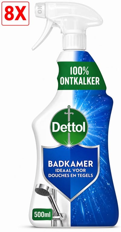 8 x Dettol Allesreiniger Spray Power & Fresh - Badkamer - 500 ml