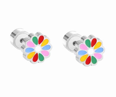 WeLoveSilver - oorstekers - kinderen - zilver - bloemen - chirurgisch staal