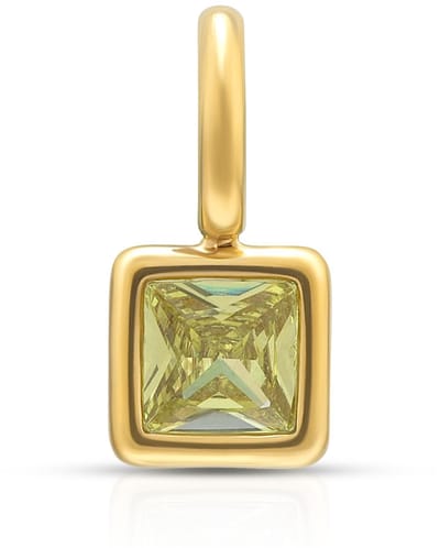 14K vergulde geboortesteen zirkonia hanger paperclip ketting halsketting voor vrouwen met verstelbare hanger ronde sluiting niet dof
