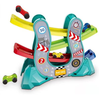 Ramp Racer Speelgoedvoertuigenset Racebaan Glijbaan Zwevende Auto's 4 Niveaus Montessori Onderwijs Voor Peuter Baby Kind Grappig Speelgoed Cadeau