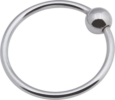 Banoch - Glansring Veronica 28 mm - metalen eikelring met bal - cockring | penisring