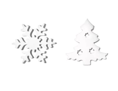 Kerst Oorbellen - Kerstmis - sneeuwvlok kerstboom oorknoppen zilverkleurig 1 paar