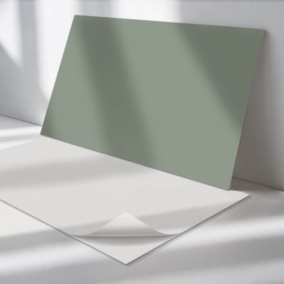 Wallfluent Vinyl Wandpaneel - Kleur Grijsgroen Wandpaneel PVC - 100 cm x 50 cm - Groente Vinyl Wandpaneel - Set van 1 - Rechthoekig Wandbekleding Vinyl - Patroon Wandpaneel - Zelfklevend Wandpaneel - Wandpaneel Keuken en Badkamer