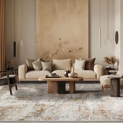 Dailygoods- Vloerkleed 200x300cm - Vintage Design - Laagpolig - Antislip - Wasbaar - Geschikt voor Woonkamer/Slaapkamer - Tapijt