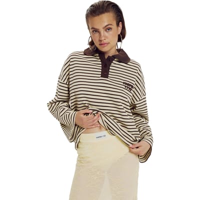 Harper & Yve T-shirt Pollie Ju Aw6p500 Hot Fudge Stripe Dames Maat - M