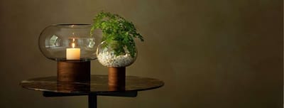 L.S.A. - Oblate Vaas 21,5 cm - Glas - Oranje -
