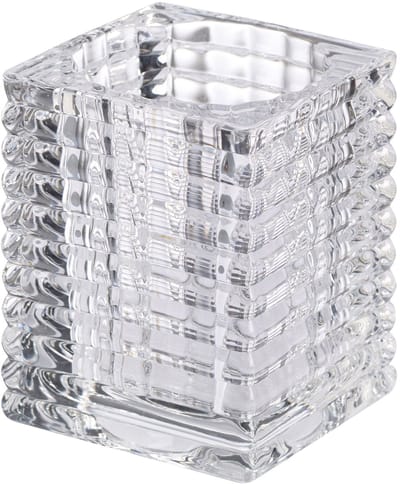 Bolsius Professional Relight Kaarsenhouders - Ribbed - Transparant - 6 Stuks