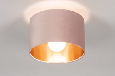 Lumidora Plafondlamp 30911 - Plafonniere - CHARLOTTE - E27 - Zwart - Goud - Roze - Metaal - ⌀ 25 cm