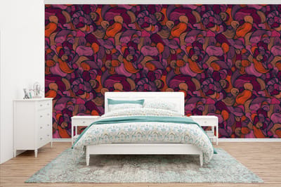 Behang - Fotobehang Patroon - Line art - Art nouveau - Breedte 500 cm x hoogte 280 cm