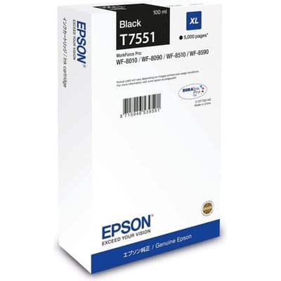 Epson C13T75514N inktcartridge 1 stuk origineel hoog (XL) rendement zwart