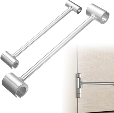 Dailygoods - Bandrichtijzer, 2 stuks deurscharnier, instelgereedschap voor brandwerende deuren, deurscharnier, gereedschap, deuropeningsgereedschap, deurscharnieren, deurscharnieren, instelgereedschap, deurband