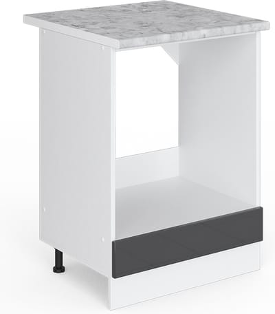 Vicco R-Line Universele onderkast – 60 cm met grote nis, met werkblad Antraciet Hoogglans
