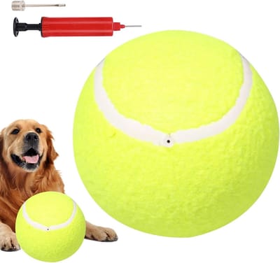 tennisbal voor honden, tennisballen voor honden, opblaasbare draagbare oversized tennisbal, interactief hondenspeelgoed, grappige speelballen voor met pomp en, j