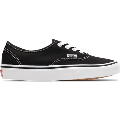 Vans Authentic Unisex Zwart Wit Canvas Vulcanised Skate Trainers