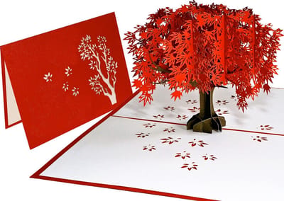 Popcards popupkaarten - Sakura Kersenbloesem Kersenboom wenskaart Boom Verjaardag Felicitatie Sarah Abraham pop-up kaart 3D wenskaart