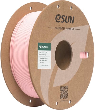 ESUN Matte PETG 2kg 3D-printfilamenten 1,75mm 1kg/rol Kosteneffectieve matte afwerking, instapmodel 3D-printmateriaal geschikt voor buitengebruik, snelle levering