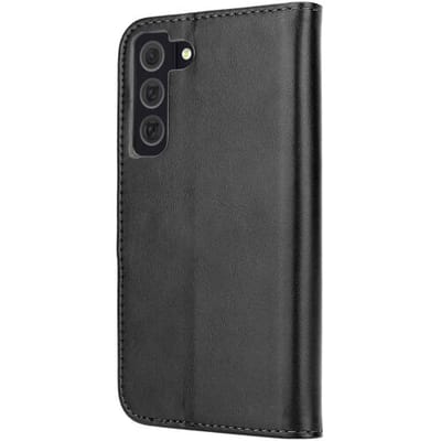 ShieldCase book case - geschikt voor Samsung Galaxy S24 - leren Samsung Galaxy S24 hoesje - Lederen boekhoesje met pashouder - zwart