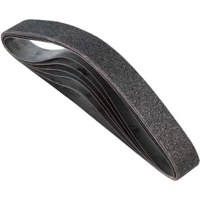 VEVOR schuurbanden, 50 x 1066 mm, 6 stuks (korrel 36/40/60/80/100/120), gemaakt van siliciumcarbide, bandschuurpapier, voor metaalbewerking, composietmaterialen en kunststofafwerking