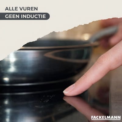 Set 2 pannen 20 en 24 cm roestvrij staal en 6 Fackelmann Geneva keukengerei