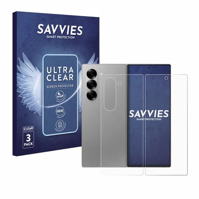 Savvies - Screenprotector voor Samsung Galaxy Z Fold 6 5G (Voor+Achter) - Folie Beschermfolie transparant 6 Stuks