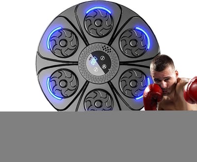 Intelligente Boksmachine - Muziek Bokspads - Interactieve Training - LED Verlichting - 45 cm - Zwart