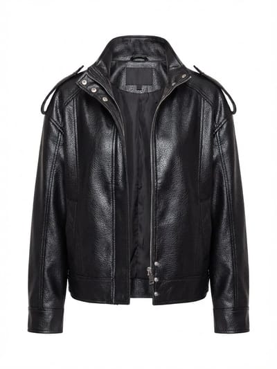 OMBRE Jas - Lange Mouw - Rits - Effen Zwart M/L