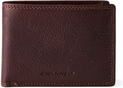 Jack Kinsky Porto 104 Portemonnee RFID-bescherming Leer 10.5 cm - Jongens - Horizontaal - mokka