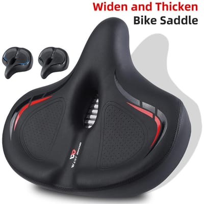 Verdikte Hoge Elasticiteit Fietszadel Zacht Waterdicht PU Kussen Racefiets Zitten Comfort Ademend Antislip Fietsen rood