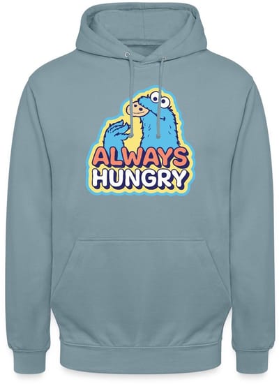 Sesamstraat Koekiemonster Altijd Hongerig Hoodie Unisex