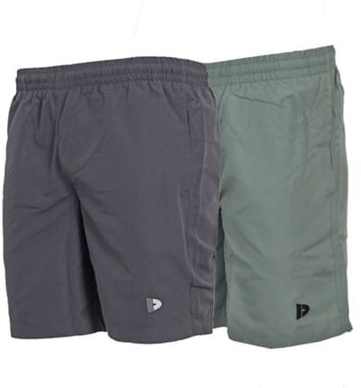 2-Pack Donnay - Micro Fibre Short (Ian) - Sportbroek - Heren - Charcoal/Jungle green (597) - maat S