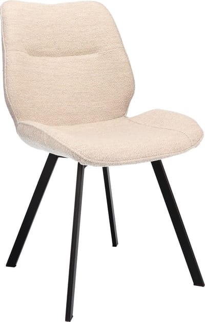 Icon Living - Stoel Maeve - Stof Alpine Natural - Poot Zwart