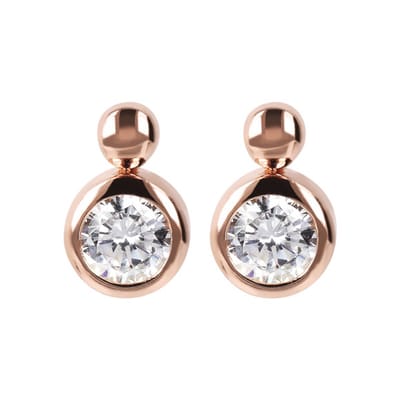 Bronzallure Altissima dames oorbellen WSBZ01802.W 18 karaats roségoud milano