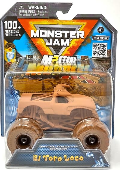 Hot Wheels Monster Jam truck El Toro Loco Mystery Mudders - monstertruck 9 cm schaal 1:64