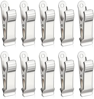 Metalen miniclips - Mini-veerclips - Verpakking van 10 stuks - Zilver