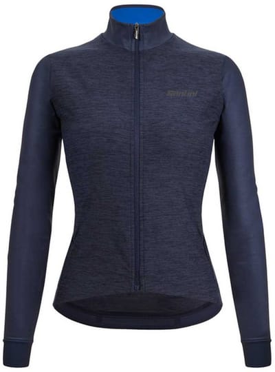 Santini Colore Puro Thermal Trui Met Lange Mouwen Blauw 2XL Vrouw