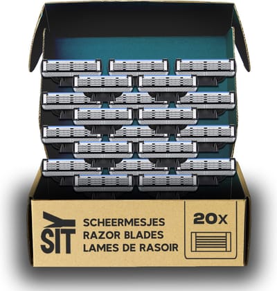 Ysit Scheermesjes 20 Stuks - compatibel met Gillette Mach 3 - Universele Scheermes - 3 blade