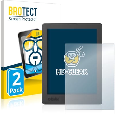 BROTECT - Screenprotector voor Kobo Aura H2O Edition 2 - Folie Beschermfolie transparant 2 Stuks