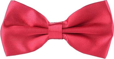 Fako Fashion® - Vlinderstrik - Vlinderdas - Glossy - 12.5cm - Donkerrood