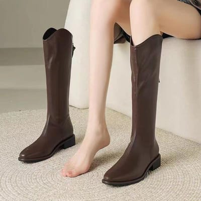 Hoge Dameslaarzen met Hak Dames Modeschoenen voor Vrouw Trend Winterlaarzen Wandelen Elegante Hakken Chelsea Dames Laarzen 40 black
