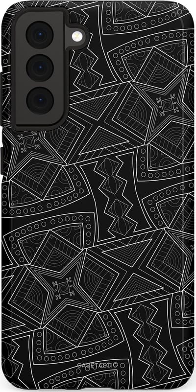 Casetastic Hoesje Geschikt voor Samsung S21 FE - Stijlvolle Beschermende Duo-layer Case - Afrikaanse kunst