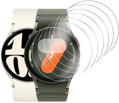 6-pack schermbeschermer voor Samsung Galaxy Watch 7/6/5/4/FE 40mm, 9H gehard glas Diameter: 36,9 mm