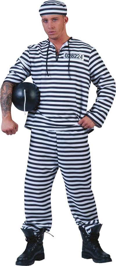 Boef Kostuum | Water En Brood Gevangene | Man | Maat 52-54 | Carnaval kostuum | Verkleedkleding