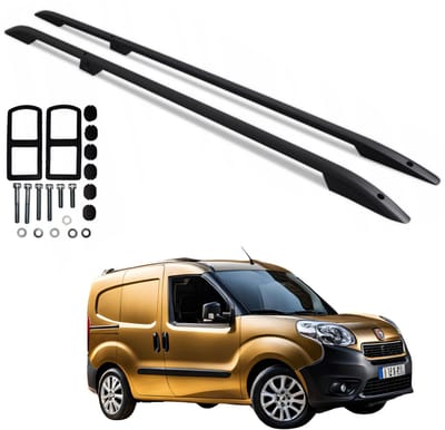 Dakrails voor FIAT DOBLO SHORT (2010-2022), zwart, massief en duurzaam.