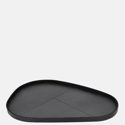 Chamada Sophie leren dienblad organisch croco XL black