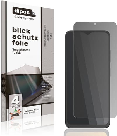 dipos – Matte Privacy Screenprotector geschikt voor NexiPosket Flat 2 | Anti-Spy Beschermfolie