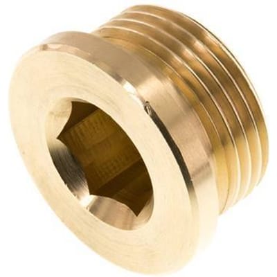 G 3/4'' Messing Plug met binnenzeskant 16 Bar [2 Stuks]