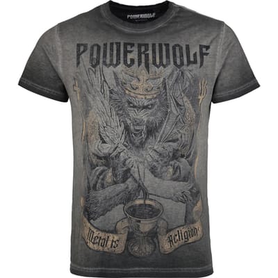 Powerwolf Wolf Vs Man Heren T-shirt - grijs - S